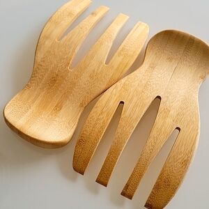 Wood Salad Hands Tossers